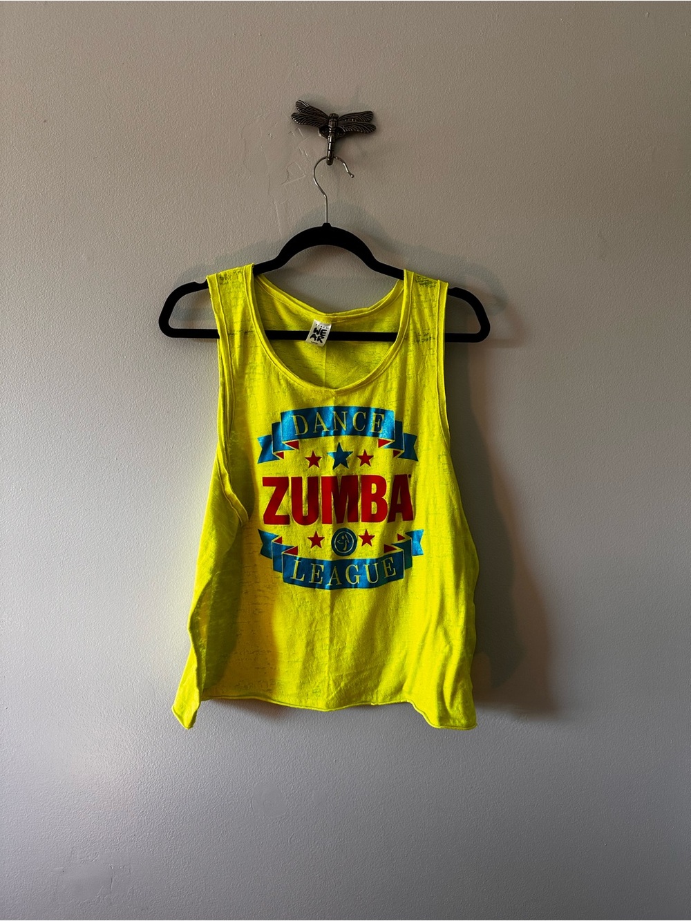 Zumba Fitness Neon Yellow Graphic Muscle Tee - Picture 2 of 7